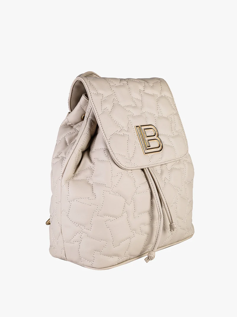 Zaino donna in ecopelle con pattina - naturale
