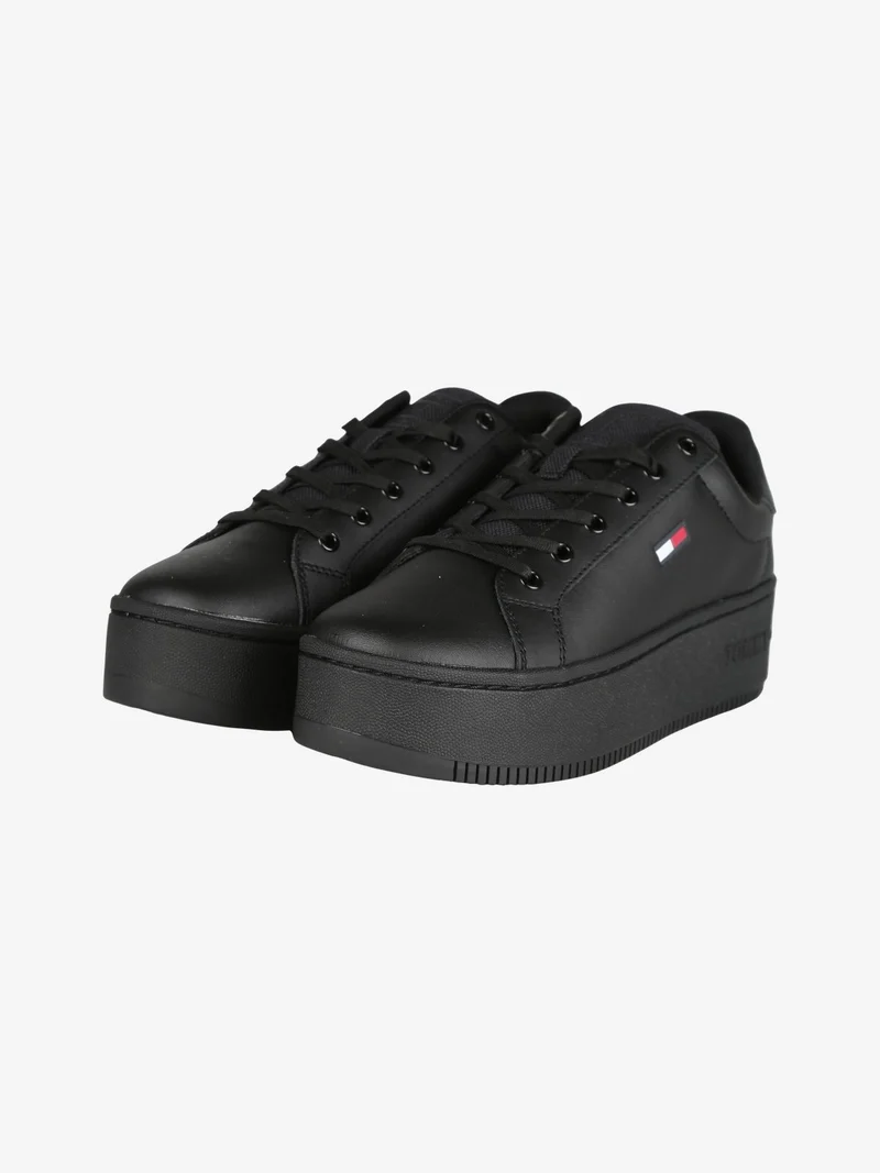 FLATFORM ESS Sneakers da donna in pelle con zeppa - nero