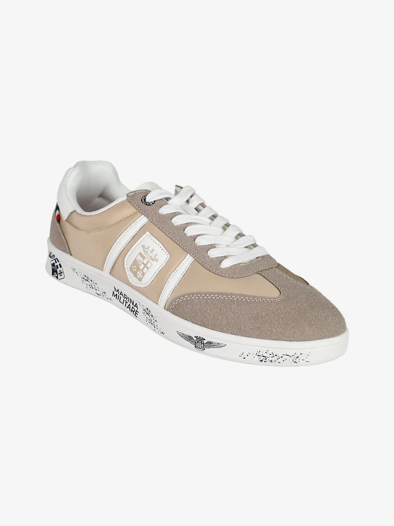 Sneakers basse da uomo stringate - sabbia