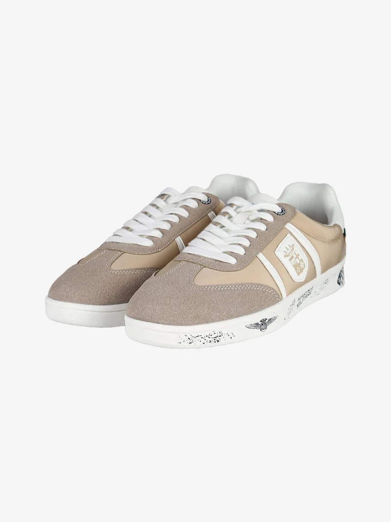 Sneakers basse da uomo stringate - sabbia