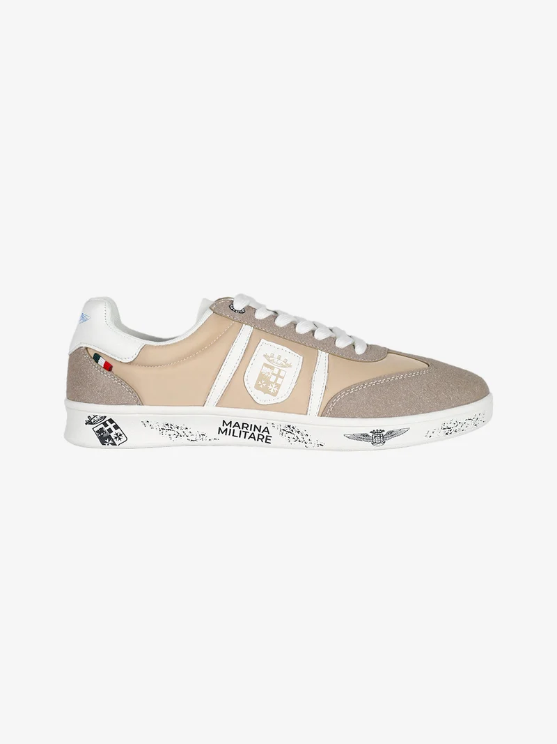 Sneakers basse da uomo stringate - sabbia