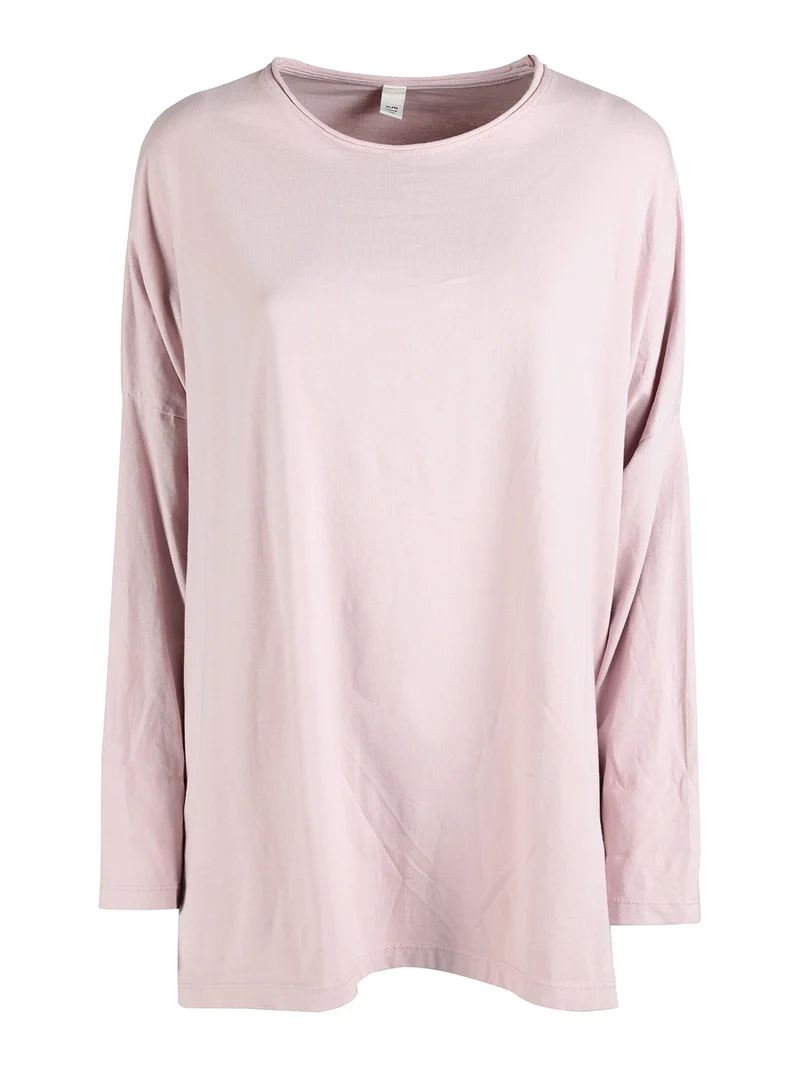 Maxi t-shirt donna oversize in cotone - rosa