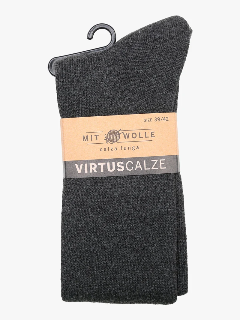 Calze lunghe da uomo misto lana - antracite