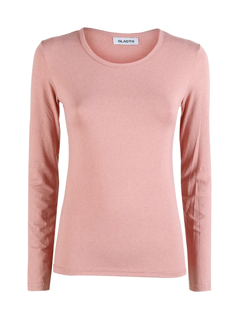 Maglia girocollo da donna termo light - rosa