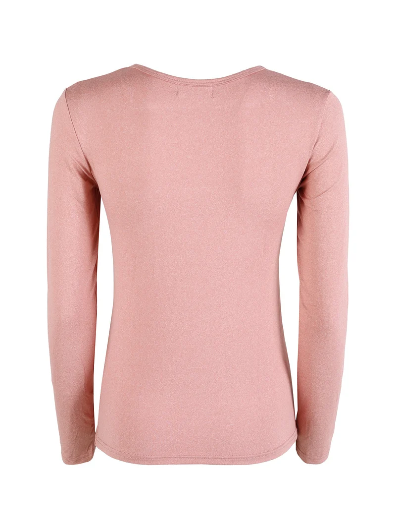 Maglia girocollo da donna termo light - rosa