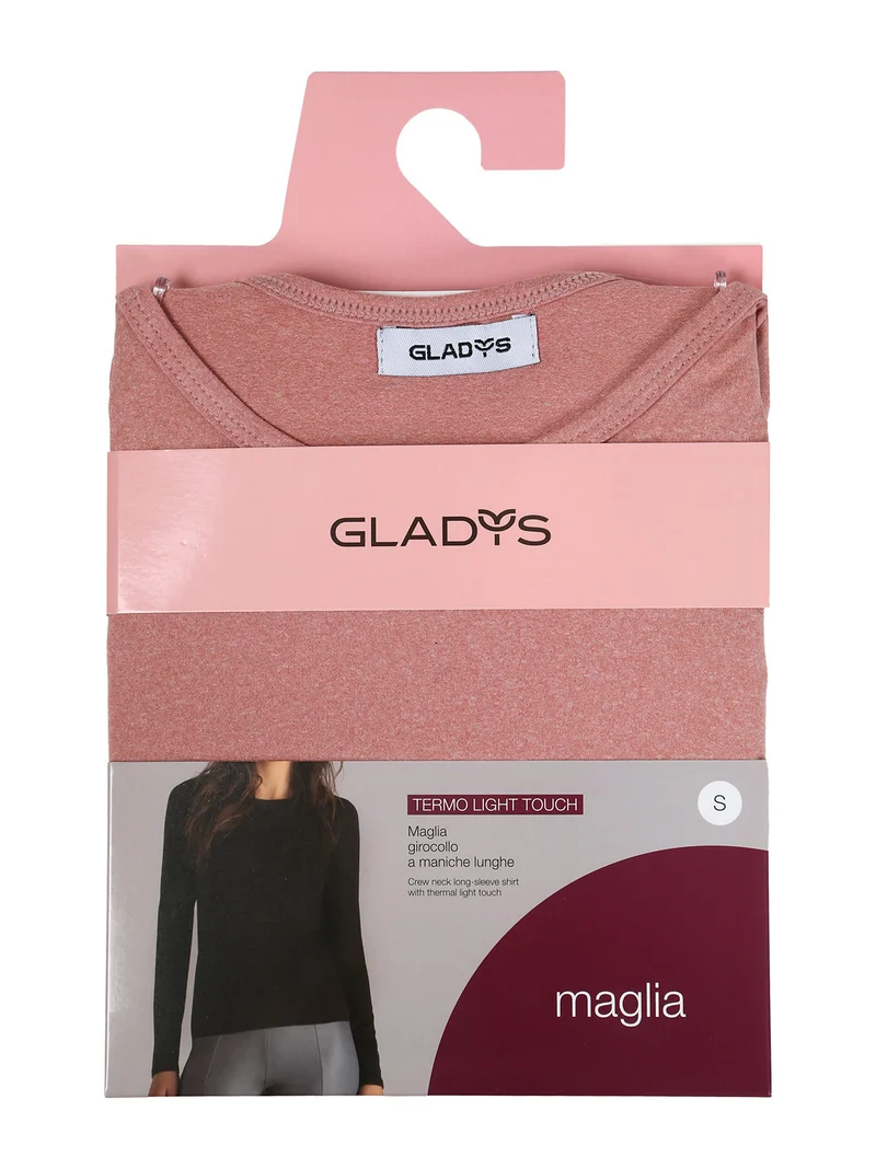 Maglia girocollo da donna termo light - rosa