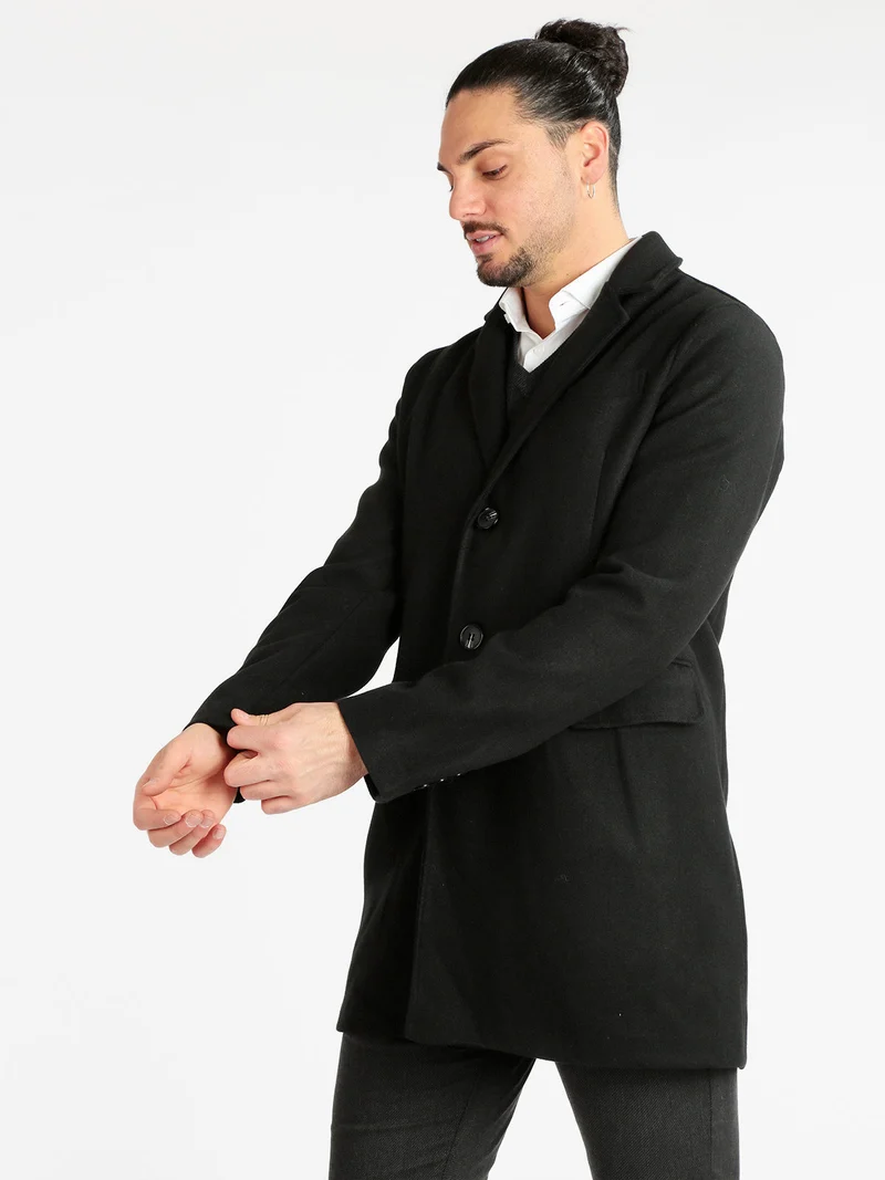 Cappotto classico da uomo - nero