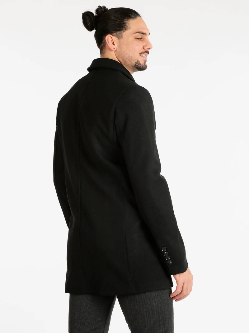 Cappotto classico da uomo - nero