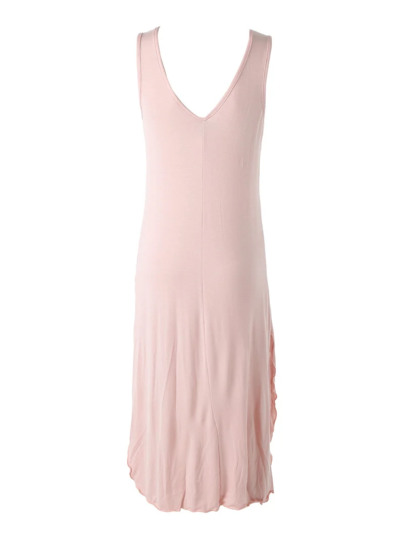 Sottoveste da donna in fibre di bambù con pizzo - rosa