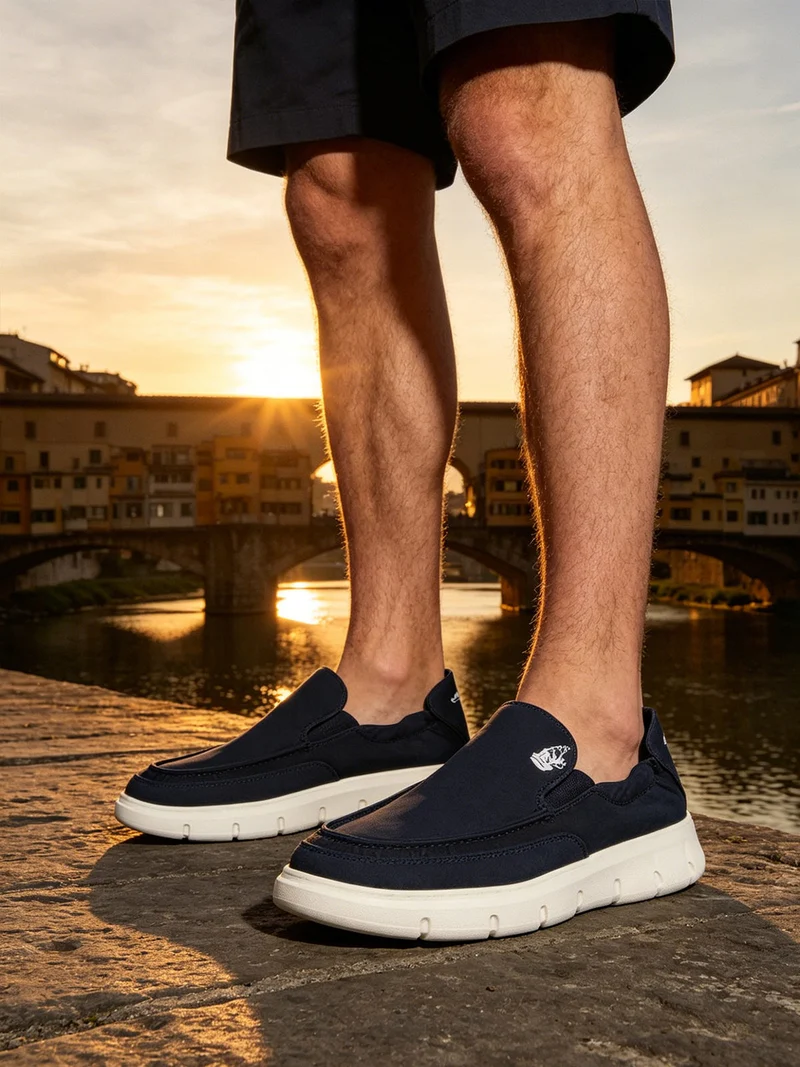 Mocassini da uomo slip on - blu scuro