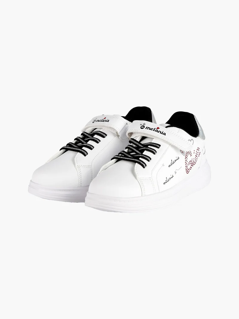 Sneakers da ragazza con strappo - bianco