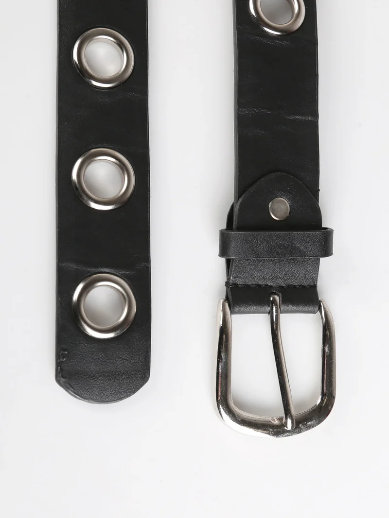 Cintura unisex con anelli - nero