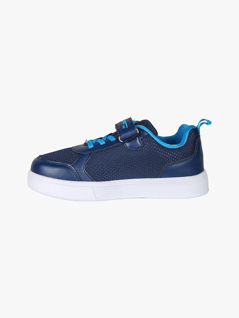 Sneakers da ragazzo con luci e cinturino a strappo - blu