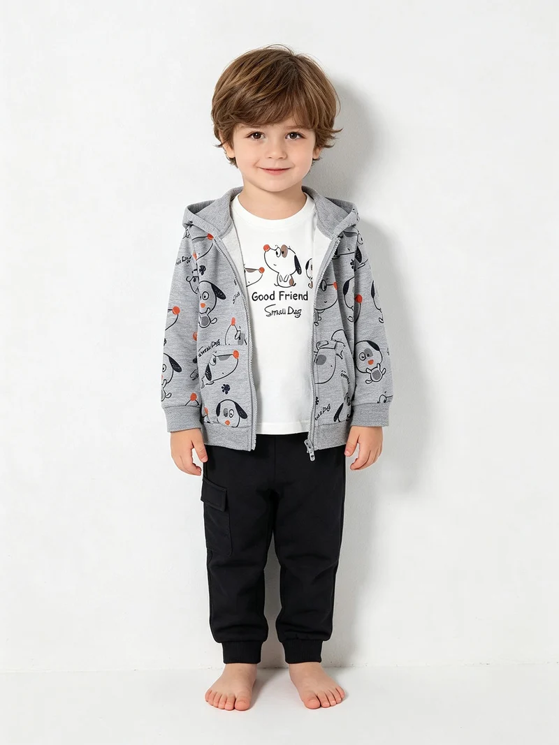 Completo da neonato 3 pezzi - grigio