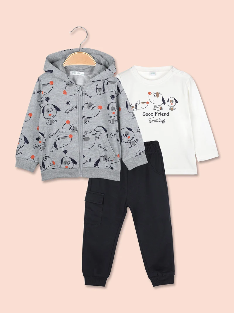 Completo da neonato 3 pezzi - grigio