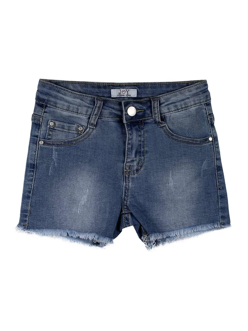 Shorts bambina in denim con stampe sul retro - jeans