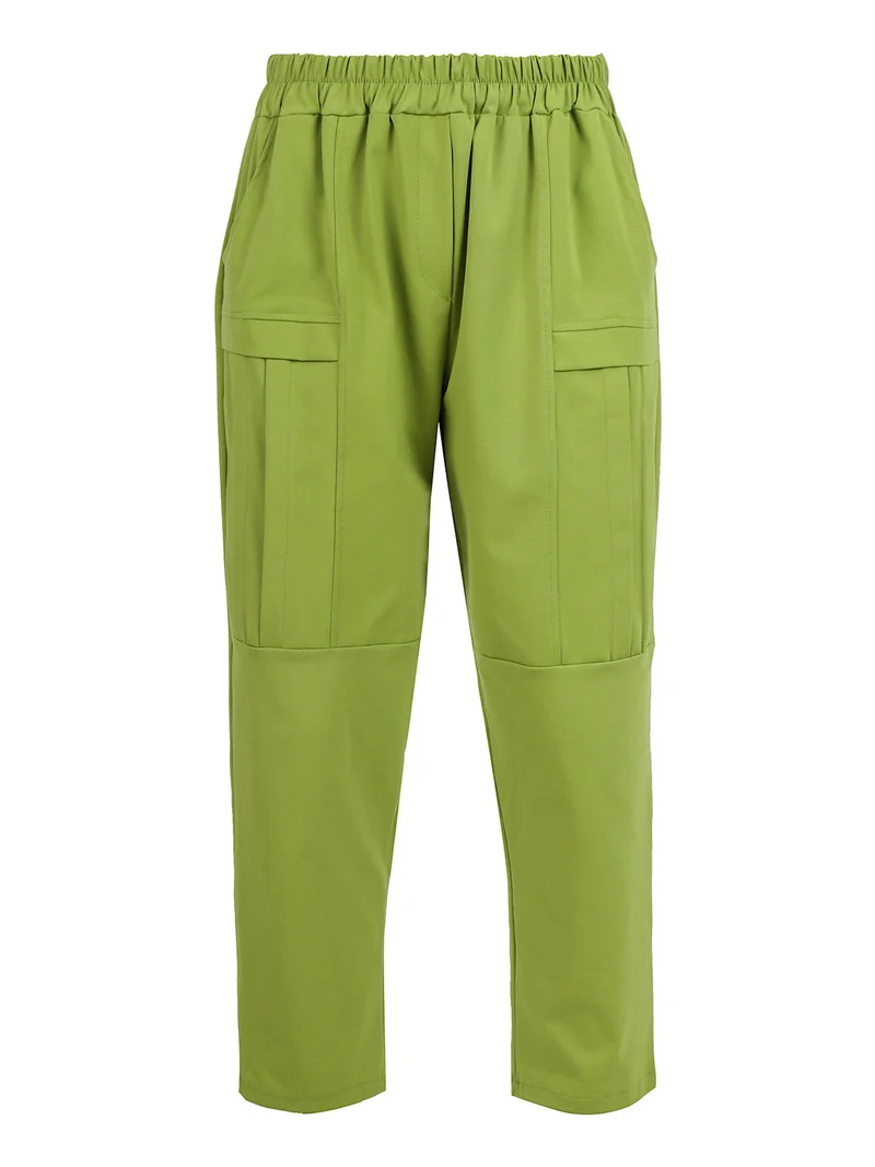 Pantaloni jogger da donna a gamba larga - mela