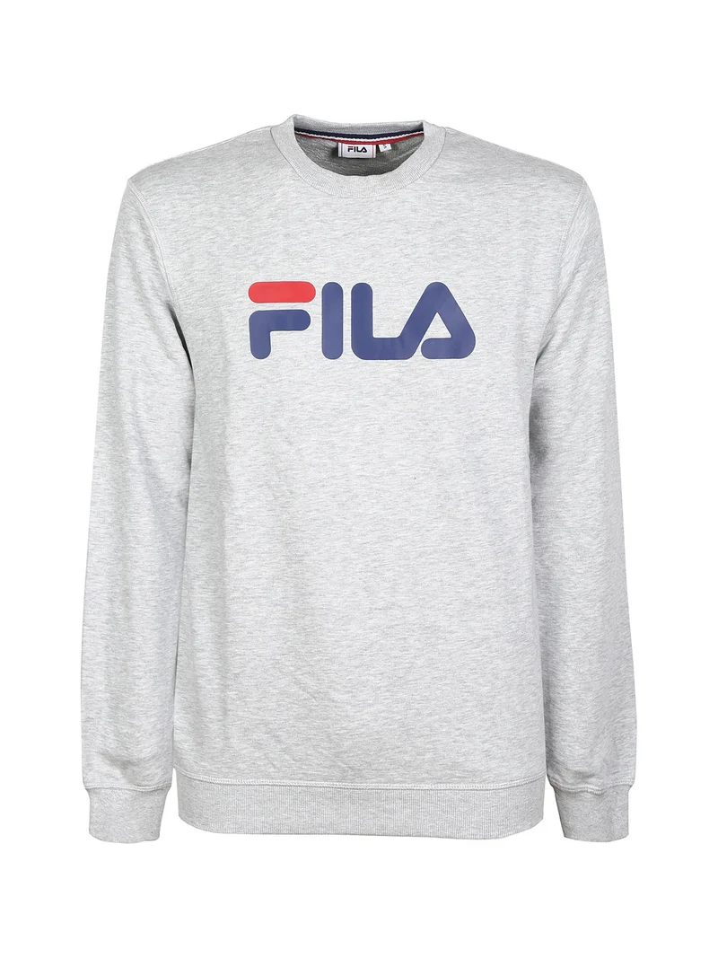 Felpa girocollo unisex con scritta - grigio