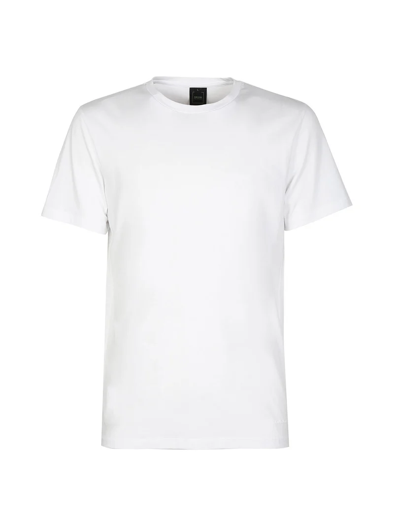 T-shirt manica corta uomo in cotone - bianco