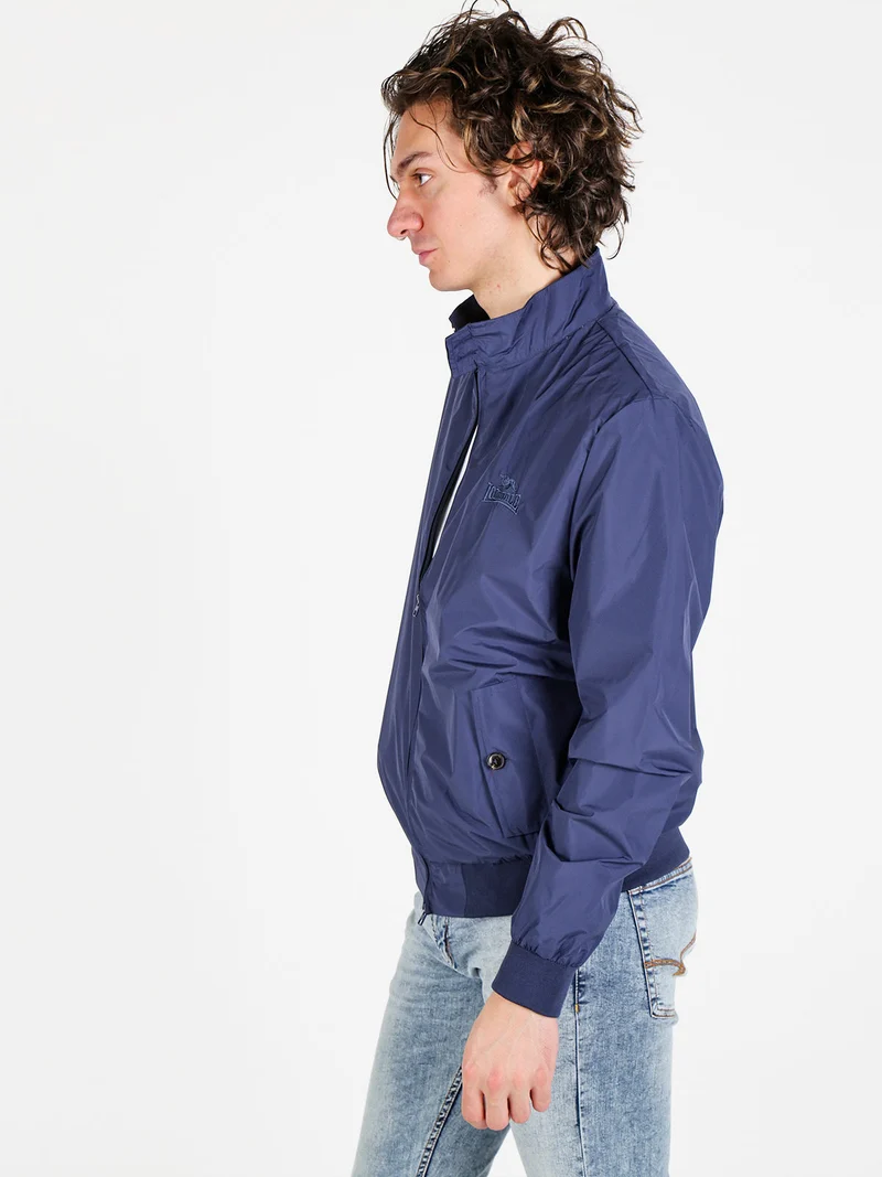 Giacca a vento leggera da uomo con zip - blu scuro