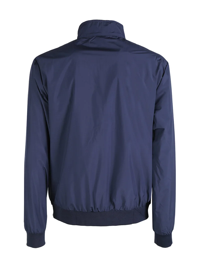 Giacca a vento leggera da uomo con zip - blu scuro