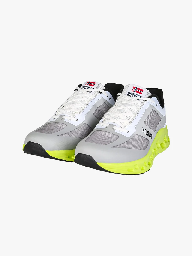 Sneakers sportive da uomo con intersuola geometrica - grigio