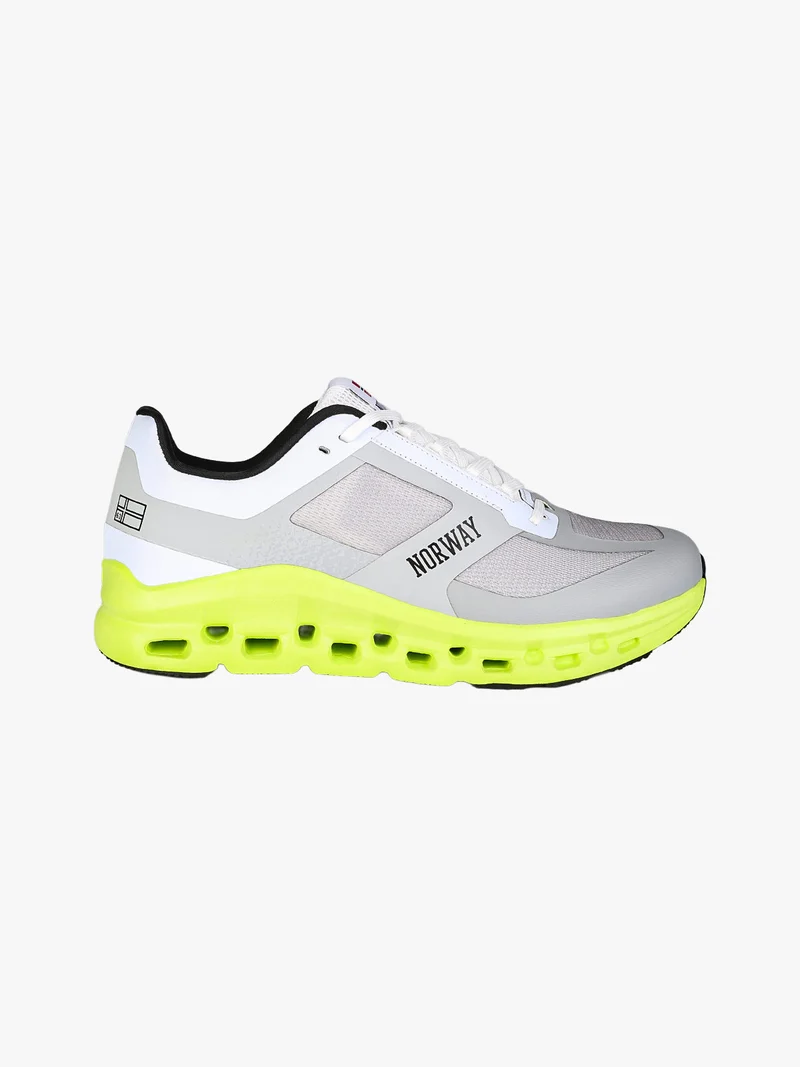 Sneakers sportive da uomo con intersuola geometrica - grigio