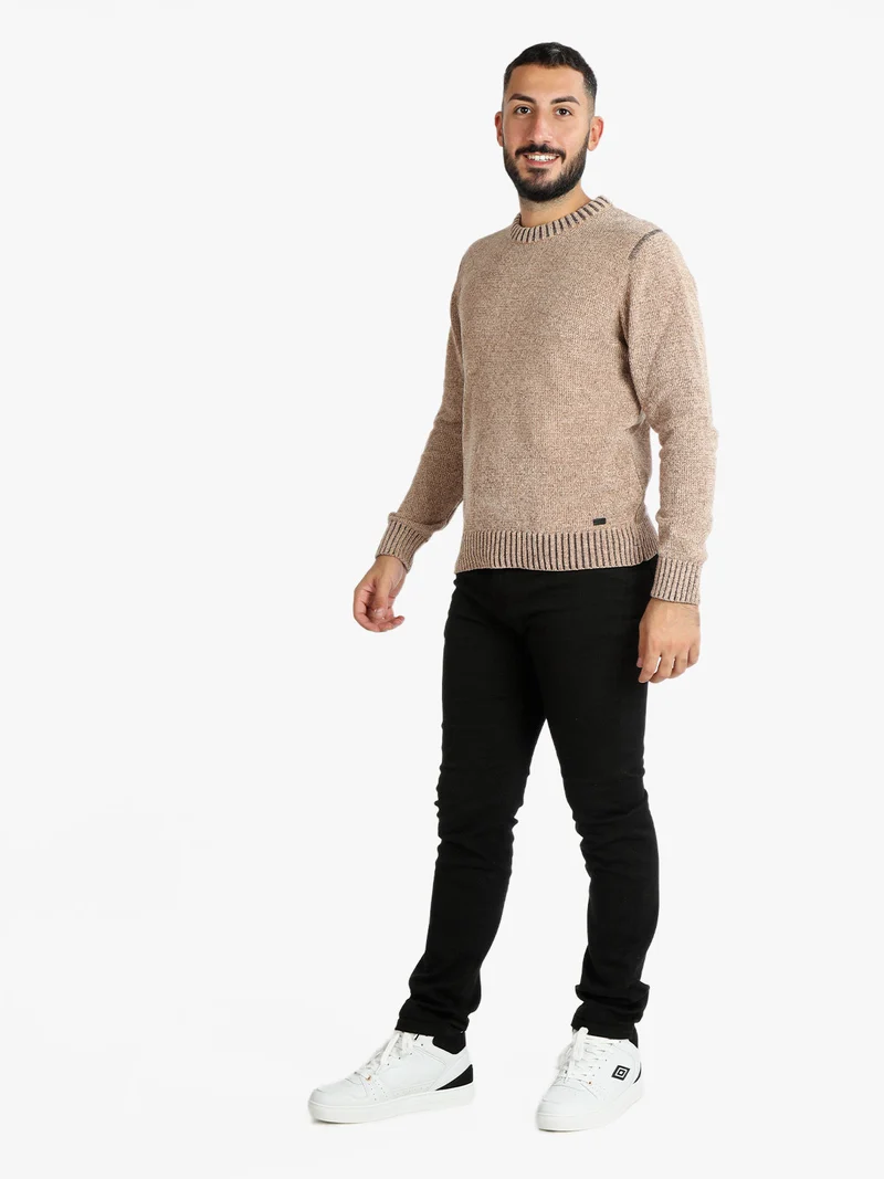 Pantaloni regular fit da uomo in cotone stretch - nero