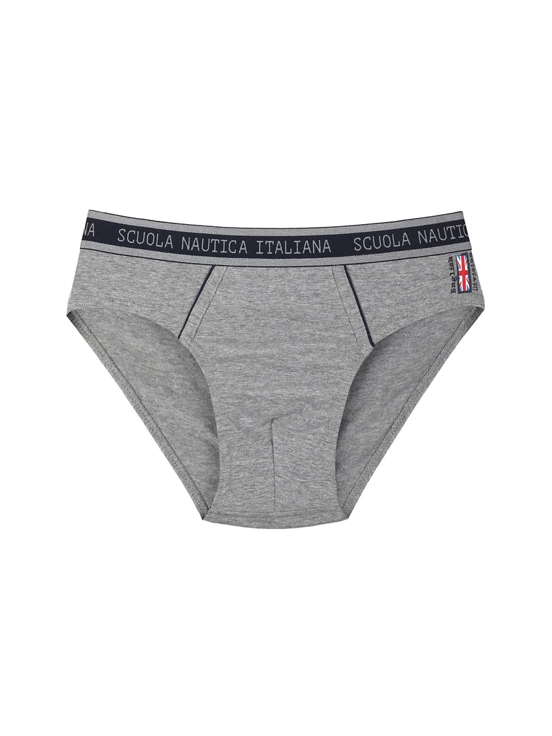 Slip da uomo in cotone tinta unita - grigio