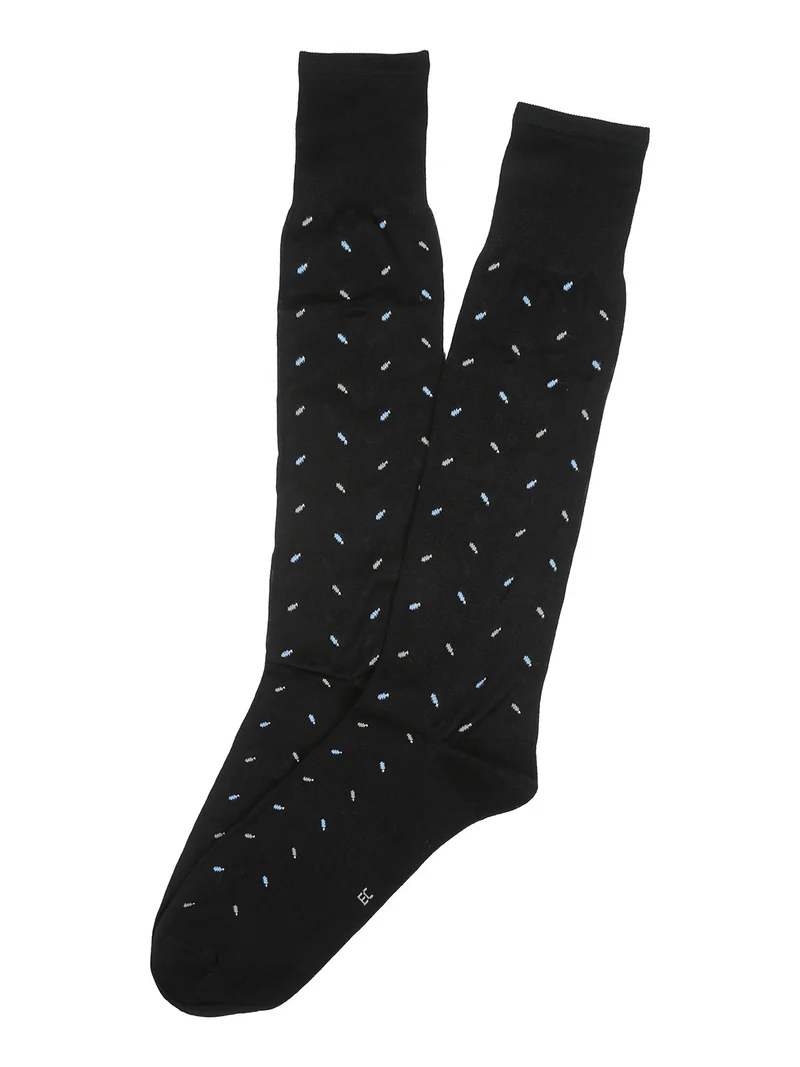 Calze lunghe da uomo in filo di scozia con stampe - azzurro