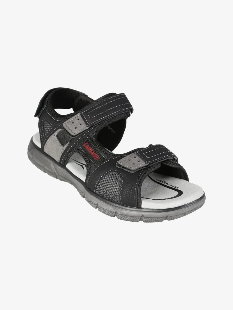 Sandali uomo con cinturini a strappo - nero