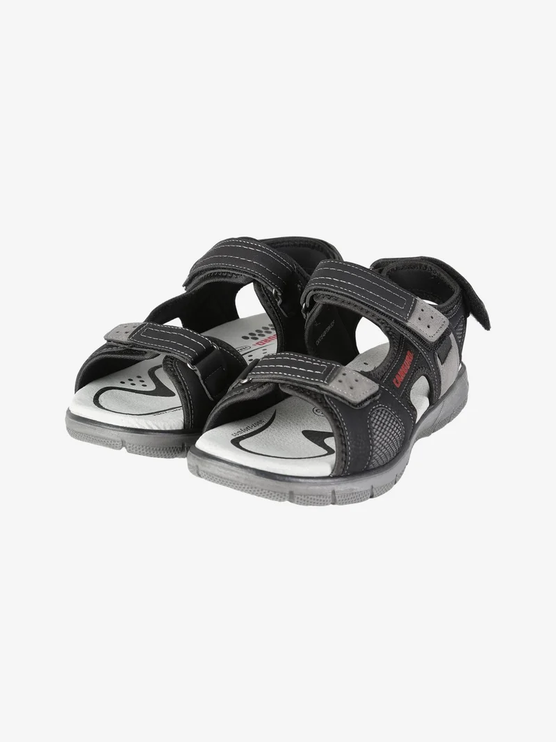 Sandali uomo con cinturini a strappo - nero