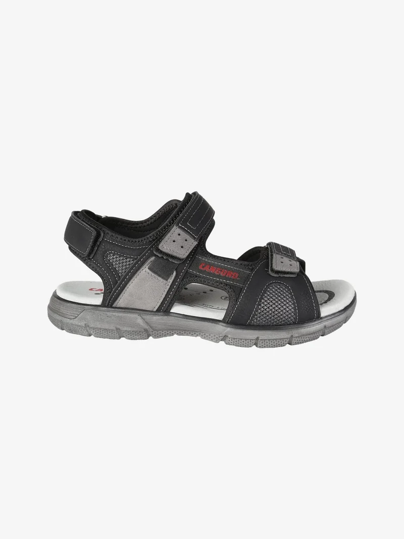 Sandali uomo con cinturini a strappo - nero