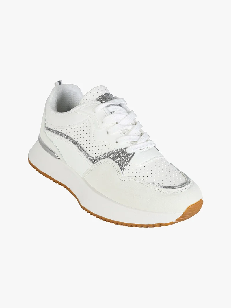 Sneakers donna sportive con platform - bianco