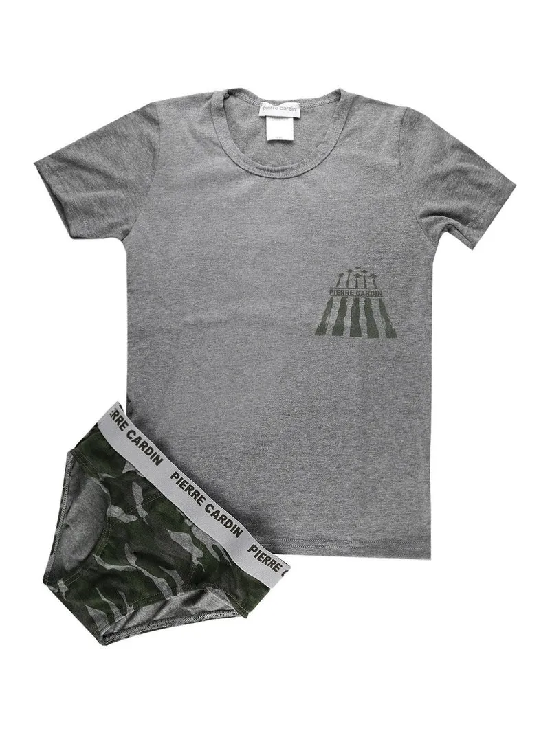 Completo intimo bambino 2 pezzi - grigio