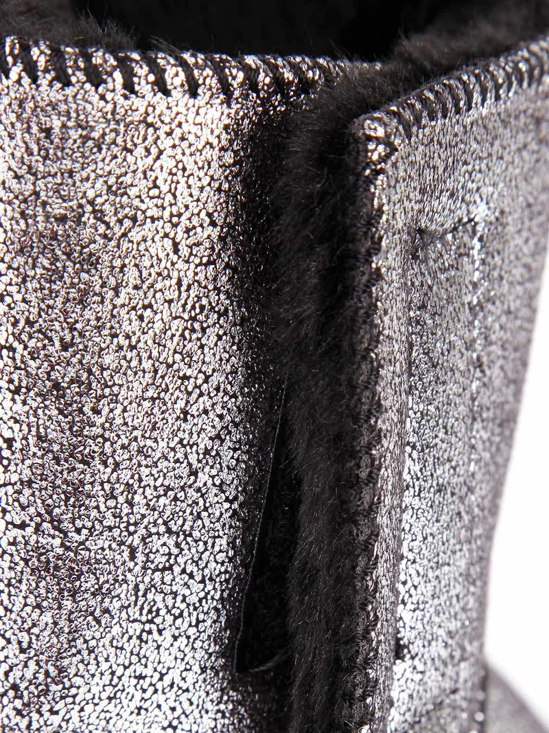 Stivaletti con pelo interno Nero/Argento