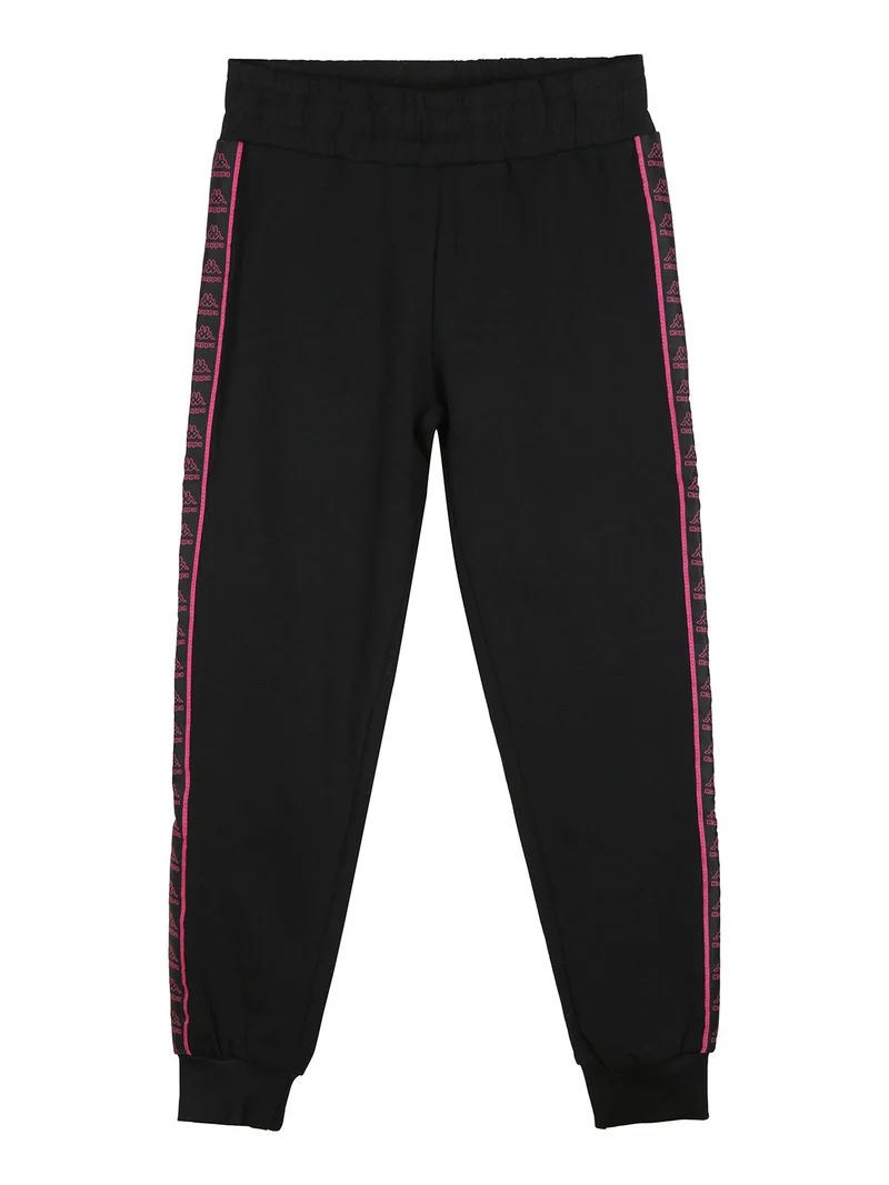 Completo da bambina 3 pezzi con felpa cropped e top con logo - fucsia