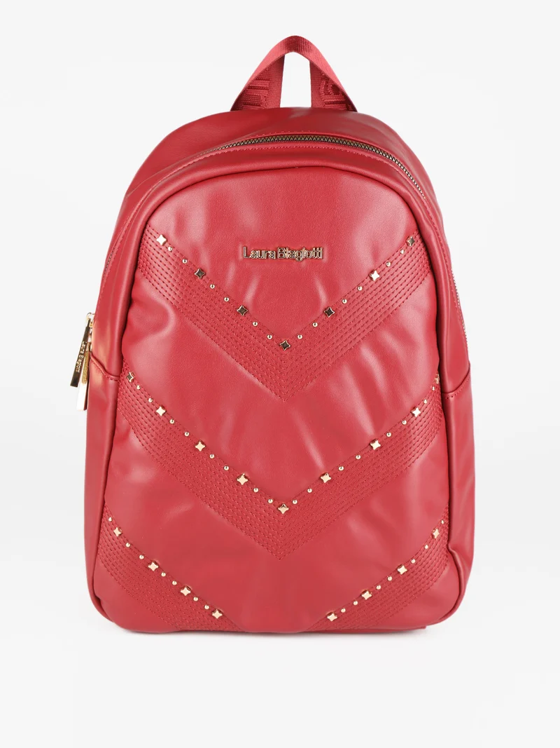 Zaino donna con borchie - rosso
