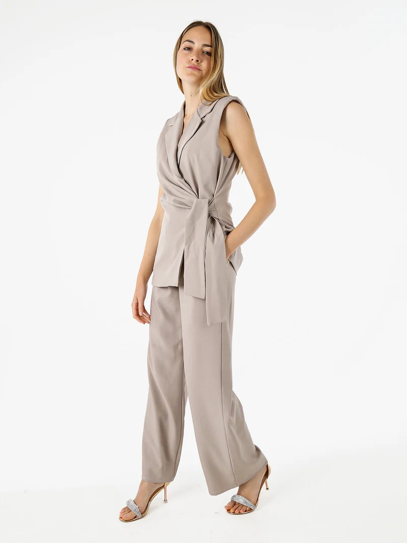 Gilet donna con dettaglio dorato - fango