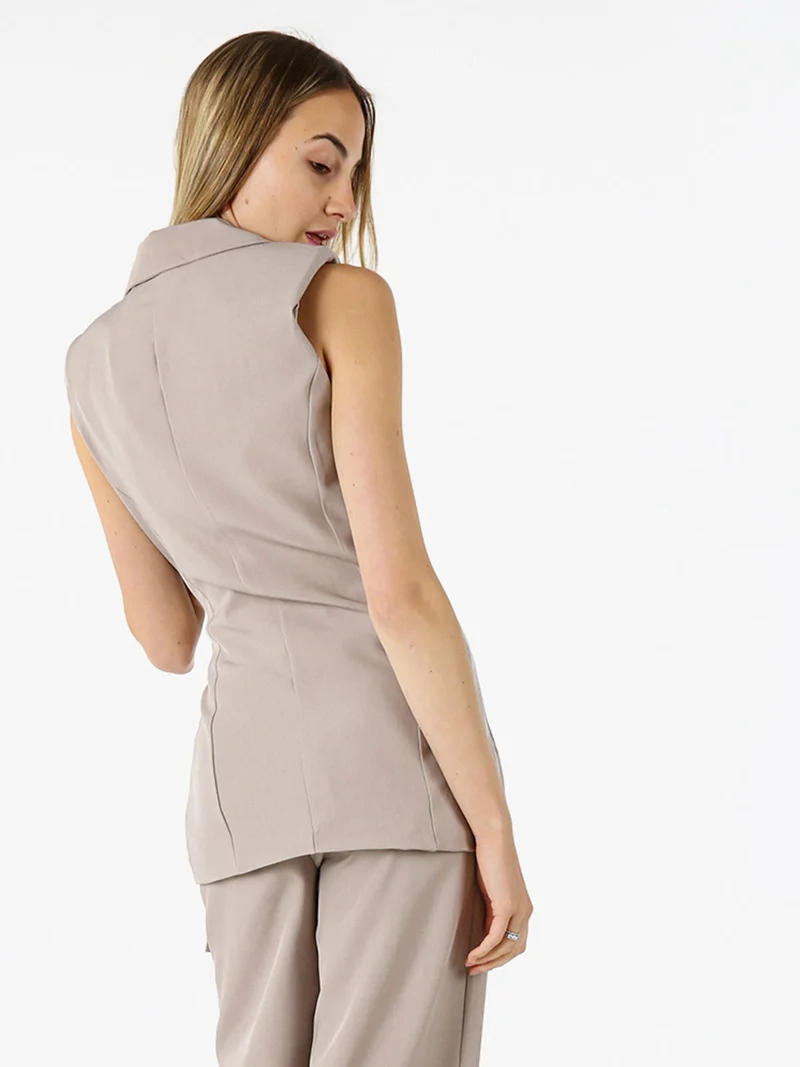 Gilet donna con dettaglio dorato - fango