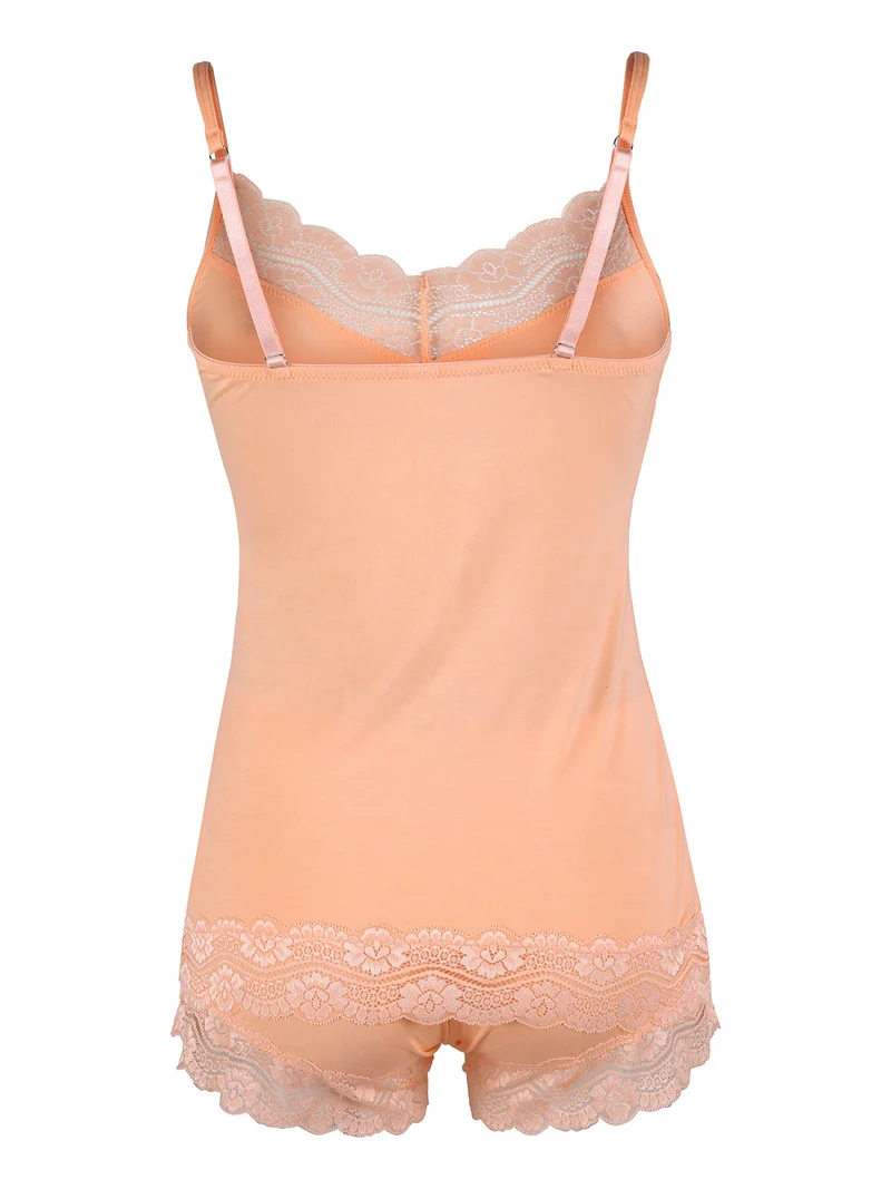 P0824C Completo intimo donna in bamboo - albicocca