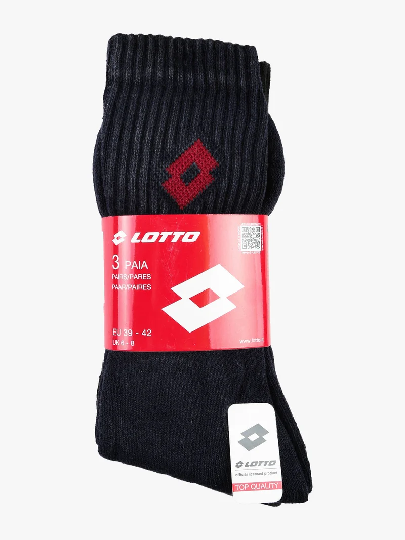 Calza da uomo in spugna. Confezione da 3 paia - nero