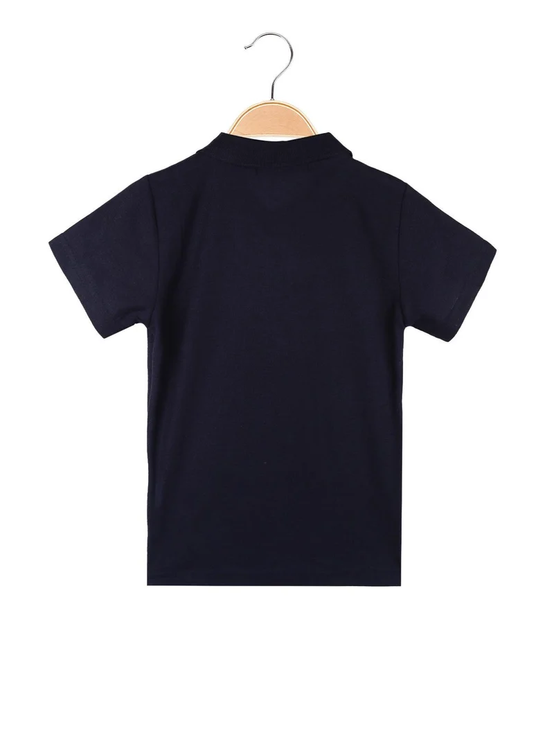 Polo bambino manica corta - blu scuro