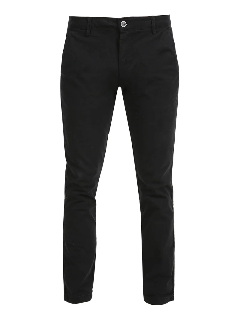 Pantaloni casual da uomo in cotone - nero