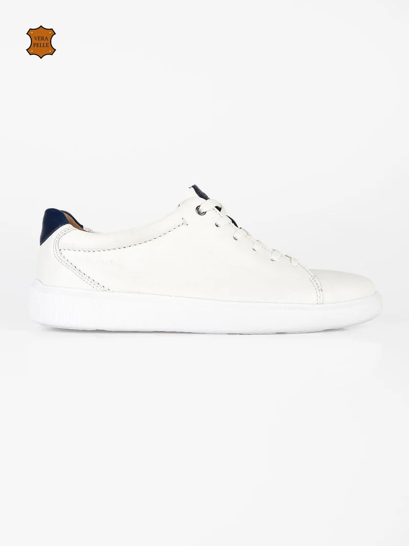 Cambro Low Sneakers in pelle uomo - bianco