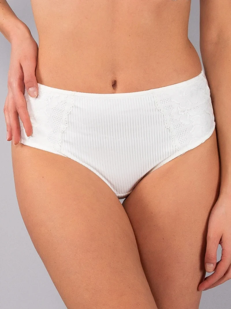 AR35 Slip alto da donna con pizzo - panna