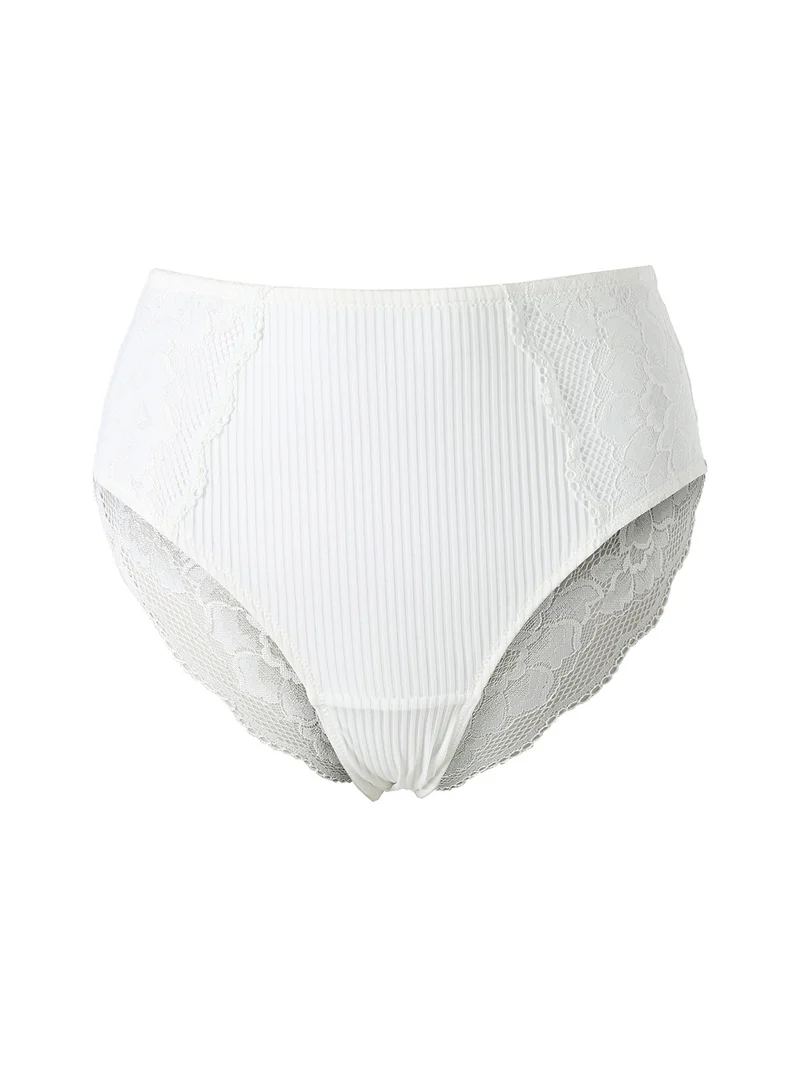 AR35 Slip alto da donna con pizzo - panna