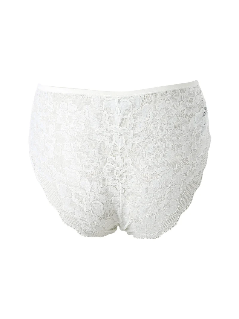 AR35 Slip alto da donna con pizzo - panna
