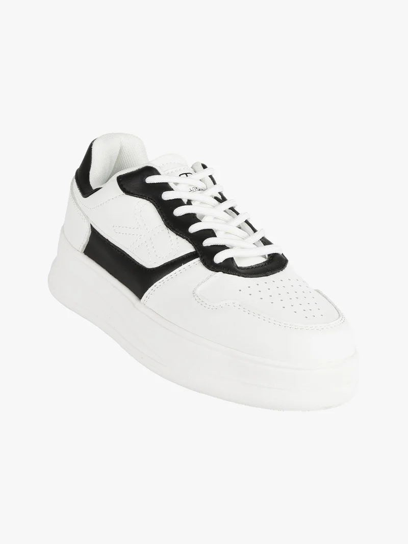Sneakers basse da donna bicolor - bianco