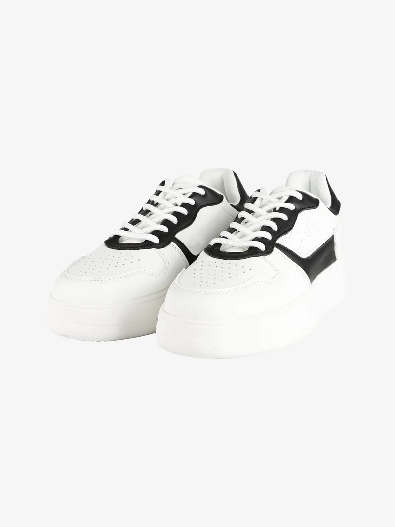 Sneakers basse da donna bicolor - bianco